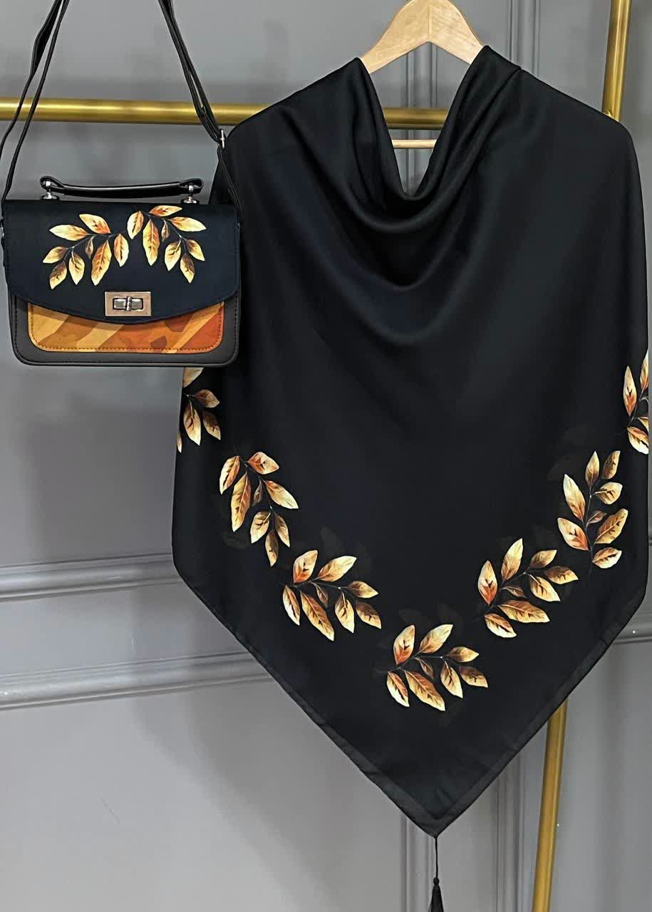 روسری و کیف ست طرح برگ هانا (B2)