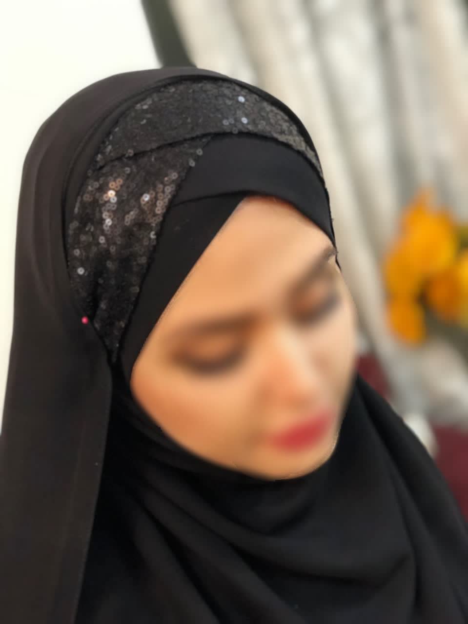 هدشال چهار پیله پولکی در دو رنگ مشکی و بادمجونی