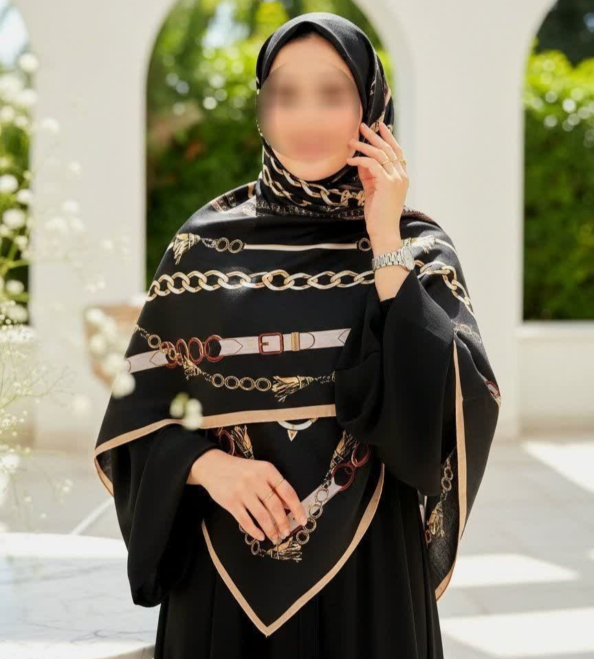 روسری سوپرنخ مشکی قواره ۱۴۰