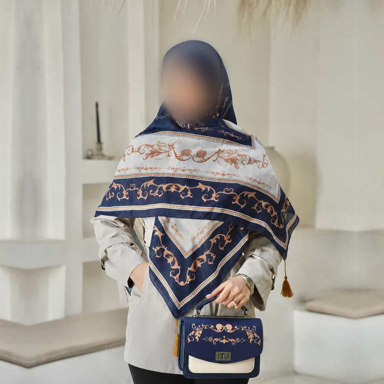 ست کیف و روسری فرفورژه سلینا سورمهای سیااسکارف (B2)