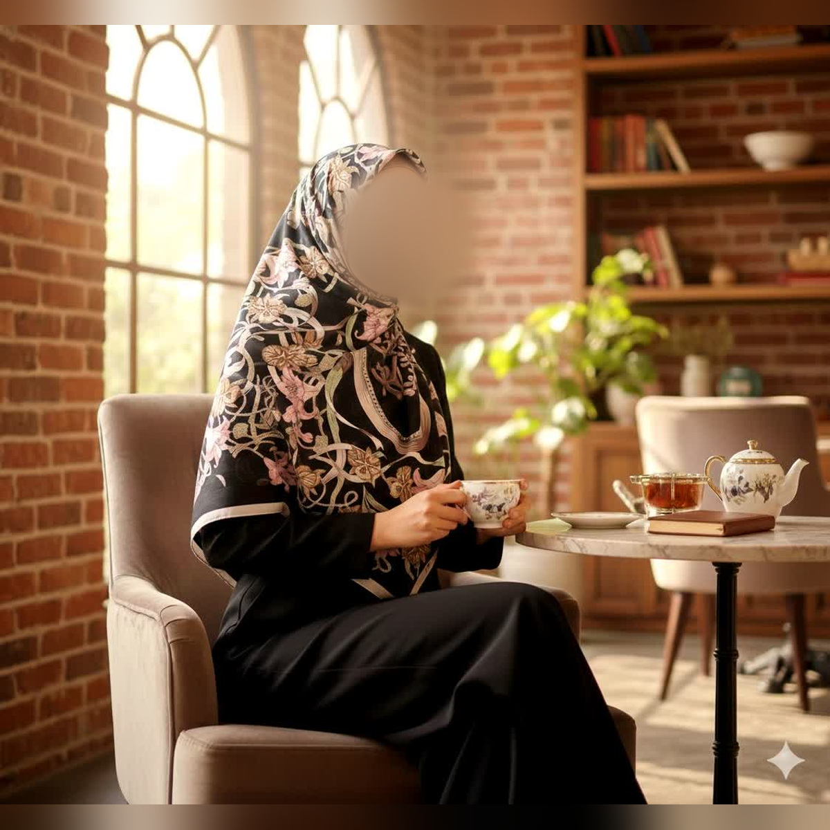 روسری نخی قواره ۱۴۰ (سیااسکارف)