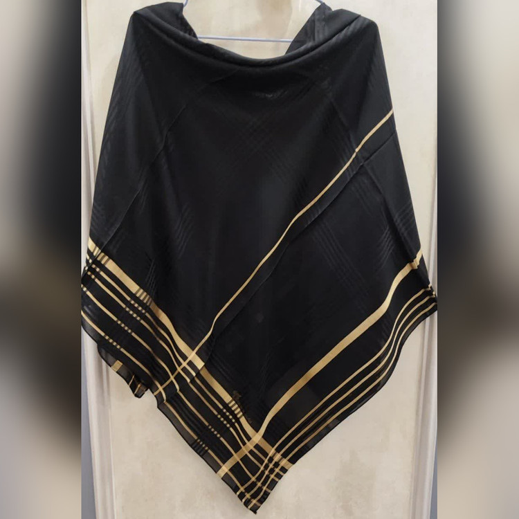 روسری حریر آسگولد دور طلایی قواره ۱۲۵