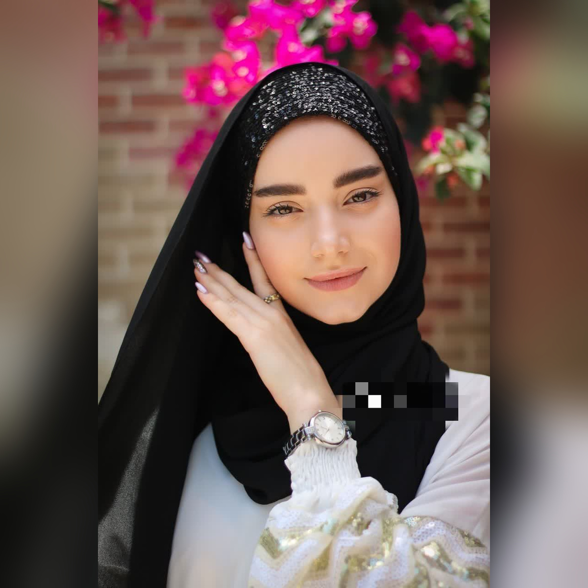 هدشال پولکی گرد مشکی