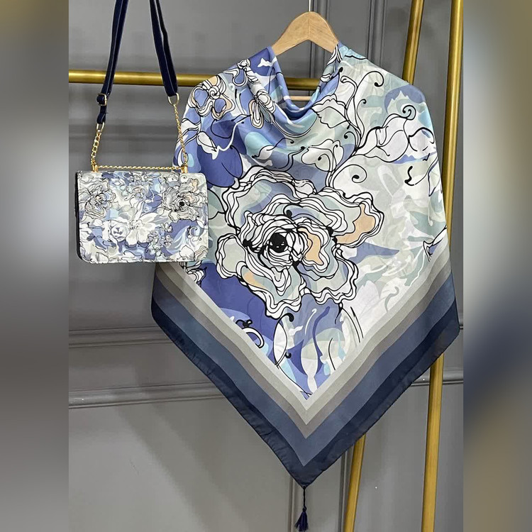 ست کیف و روسری گل مینیاتوری (B2)