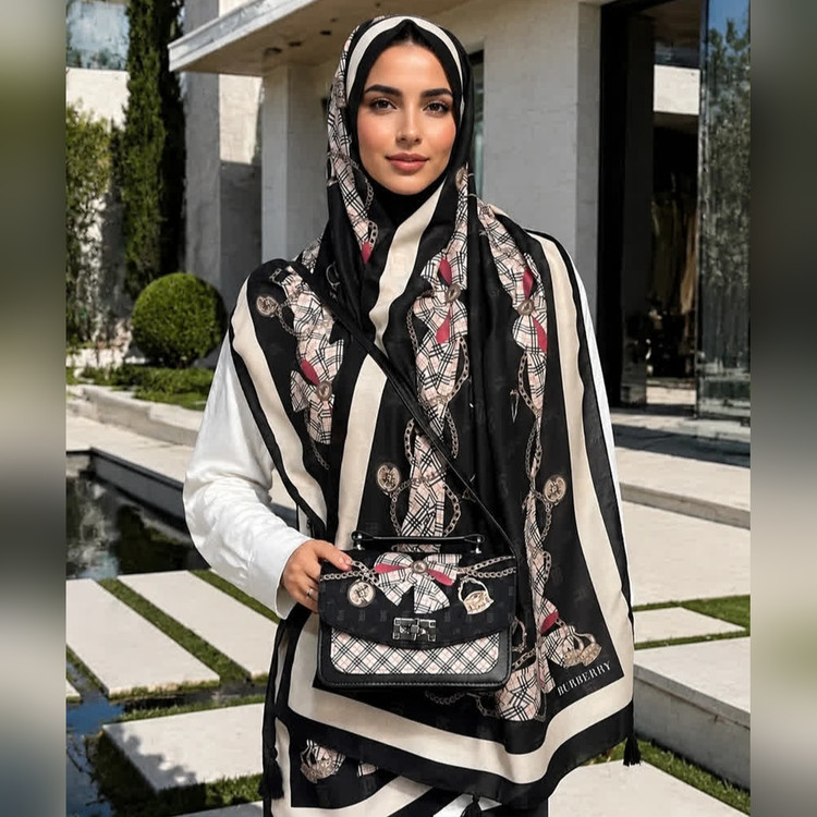 ست کیف و روسری پاپیون باربری (B2)