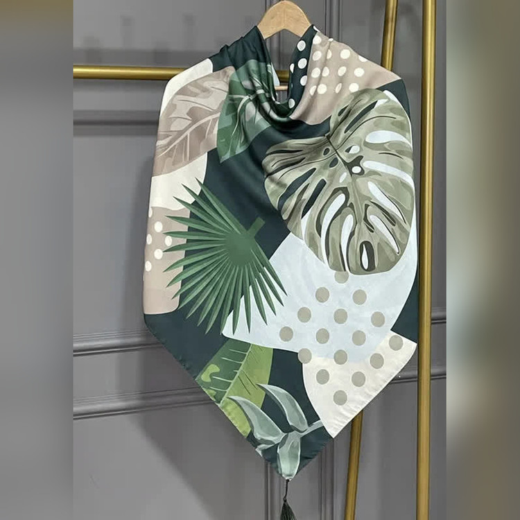 ست کیف و روسری برگ سبز انجیری (B2)