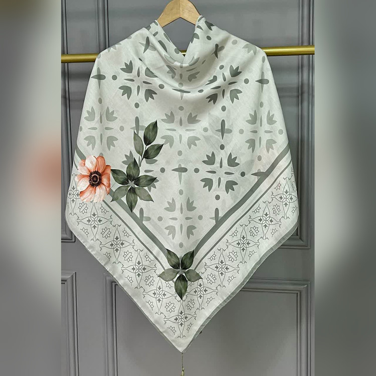 ست کیف و روسری شقایق سبز (B2)