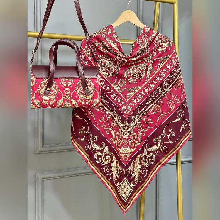 ست کیف و روسری الیزابت زرشکی (B3)