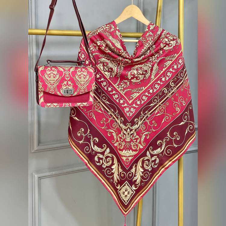 ست کیف و روسری الیزابت زرشکی (B2)