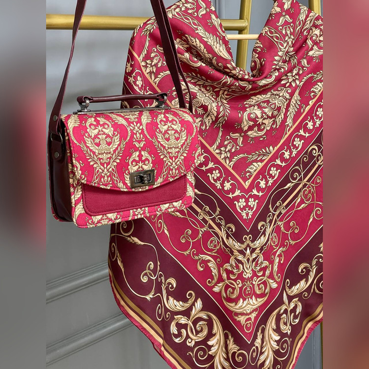 ست کیف و روسری الیزابت زرشکی (B2)