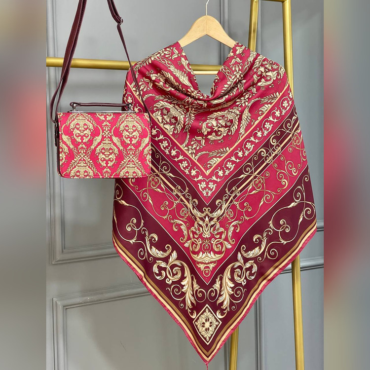 ست کیف و روسری الیزابت زرشکی (B2)