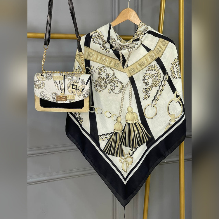 ست کیف و روسری کارتیر مشکی (B2)