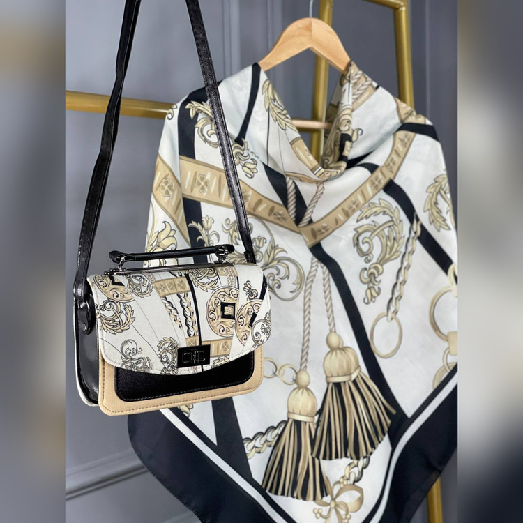ست کیف و روسری کارتیر مشکی (B2)