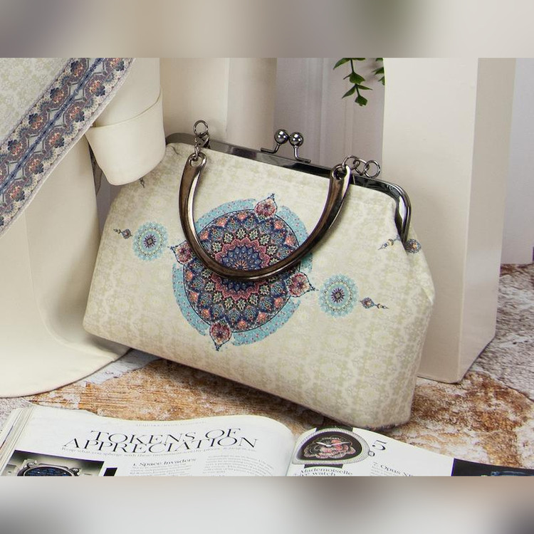 ست کیف و روسری اسلیمی مجلسی (نخ ابریشم)