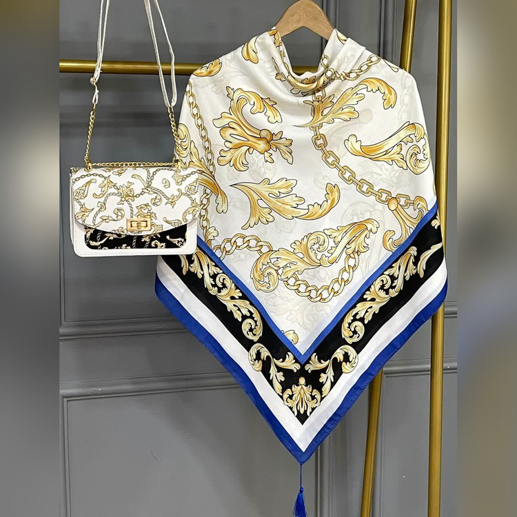ست کیف و روسری گراند سفید (B2)