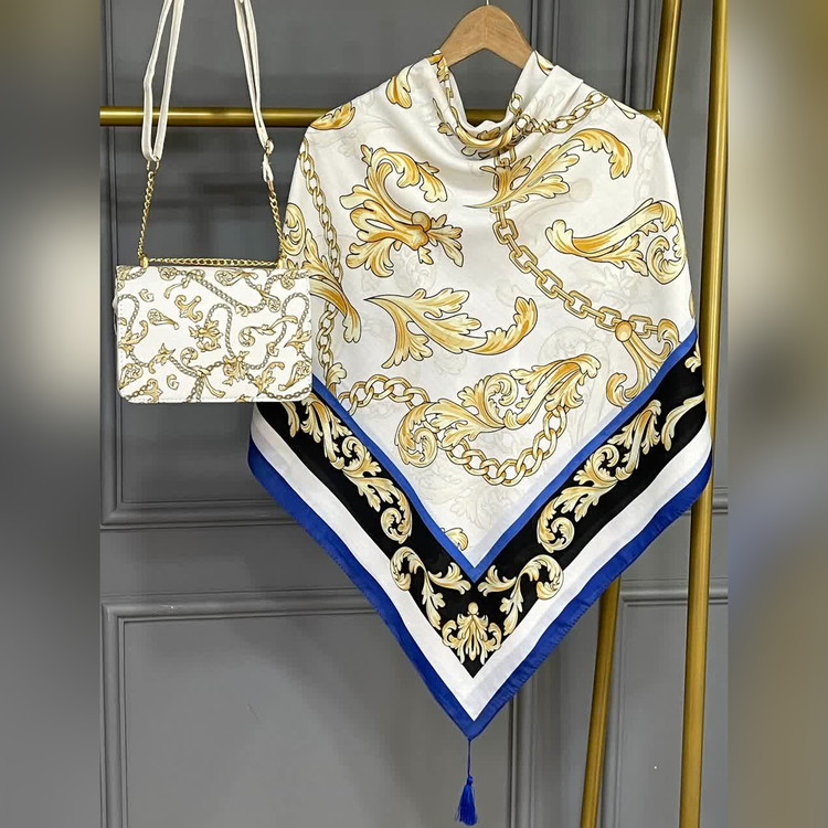 ست کیف و روسری گراند سفید (B2)