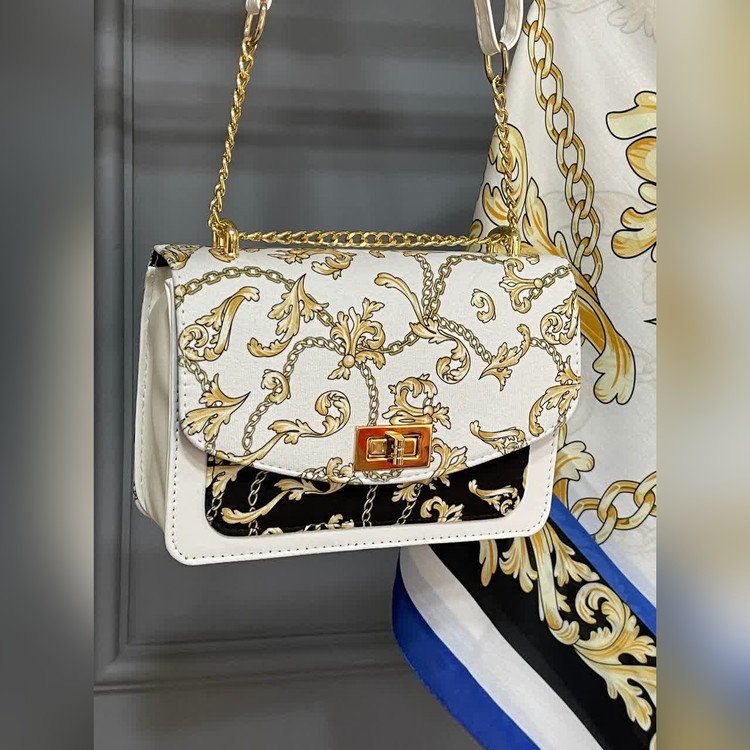 ست کیف و روسری گراند سفید (B2)