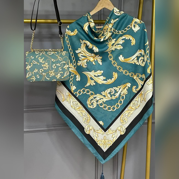 ست کیف و روسری گراند سبز (B2)