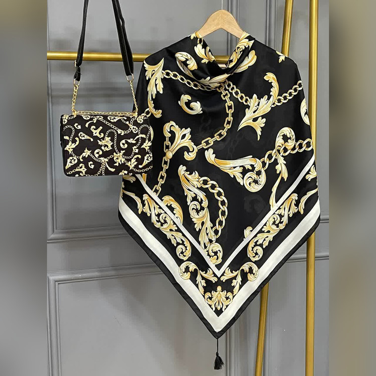 ست کیف و روسری گراند مشکی (B2)
