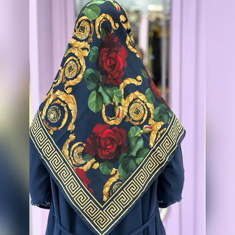 ست کیف و روسری رز ورساچه سورمهای (B2)