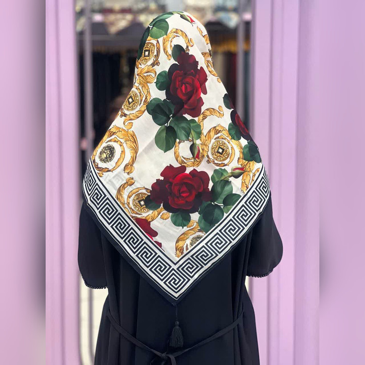 ست کیف و روسری رز ورساچه سفید (B2)