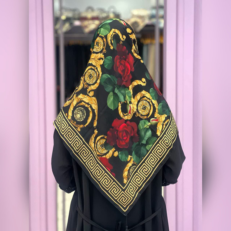 ست کیف و روسری رز ورساچه مشکی (B2)