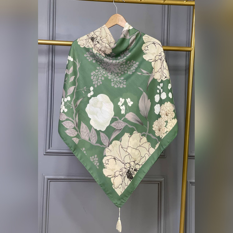 ست کیف و روسری آلاله سبز (B2)