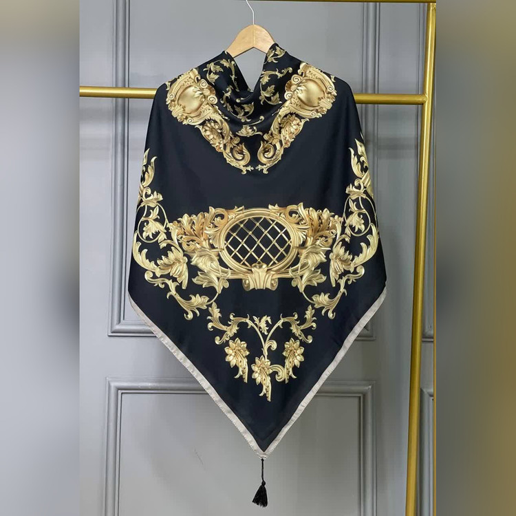 ست کیف و روسری سایان سیااسکارف مشکی طلایی (B2)