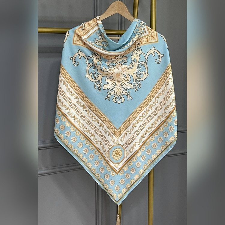 ست کیف و روسری سورنا سیااسکارف آبی (A3)