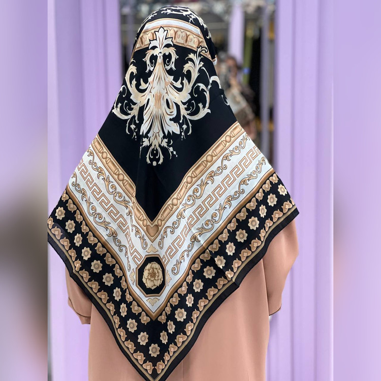 ست کیف و روسری سورنا سیااسکارف مشکی طلایی (B2)