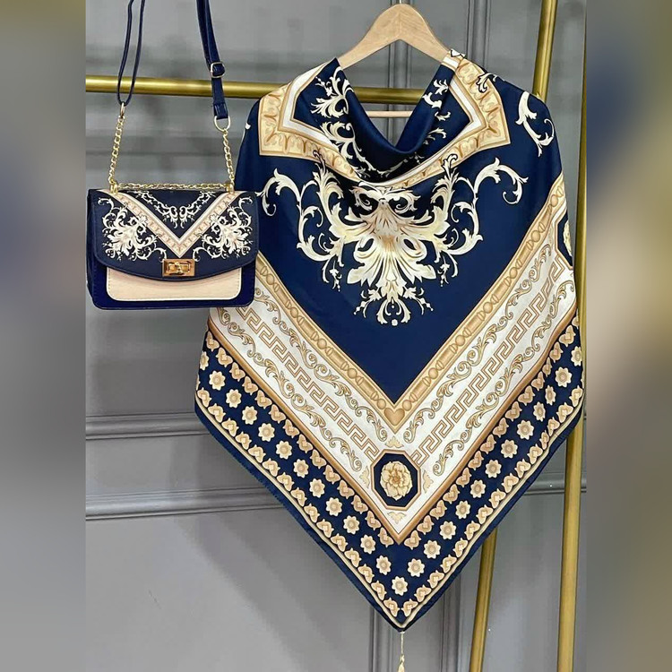 ست کیف و روسری سورنا سیااسکارف سورمهای (B2)