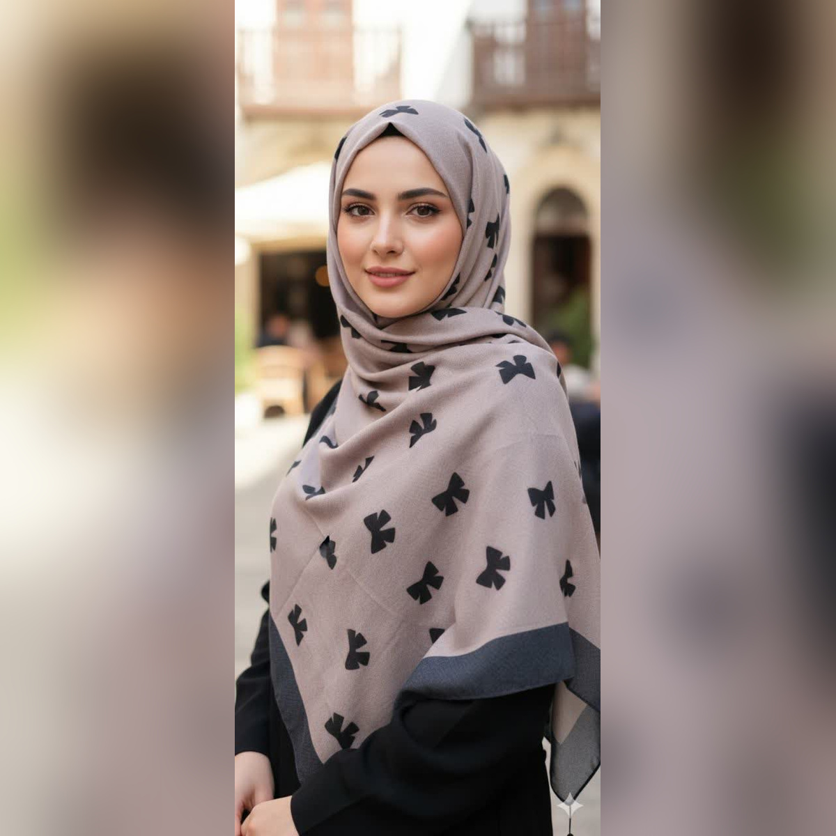 روسری پاپیون لاوین نخی اعلا قواره ۱۲۵