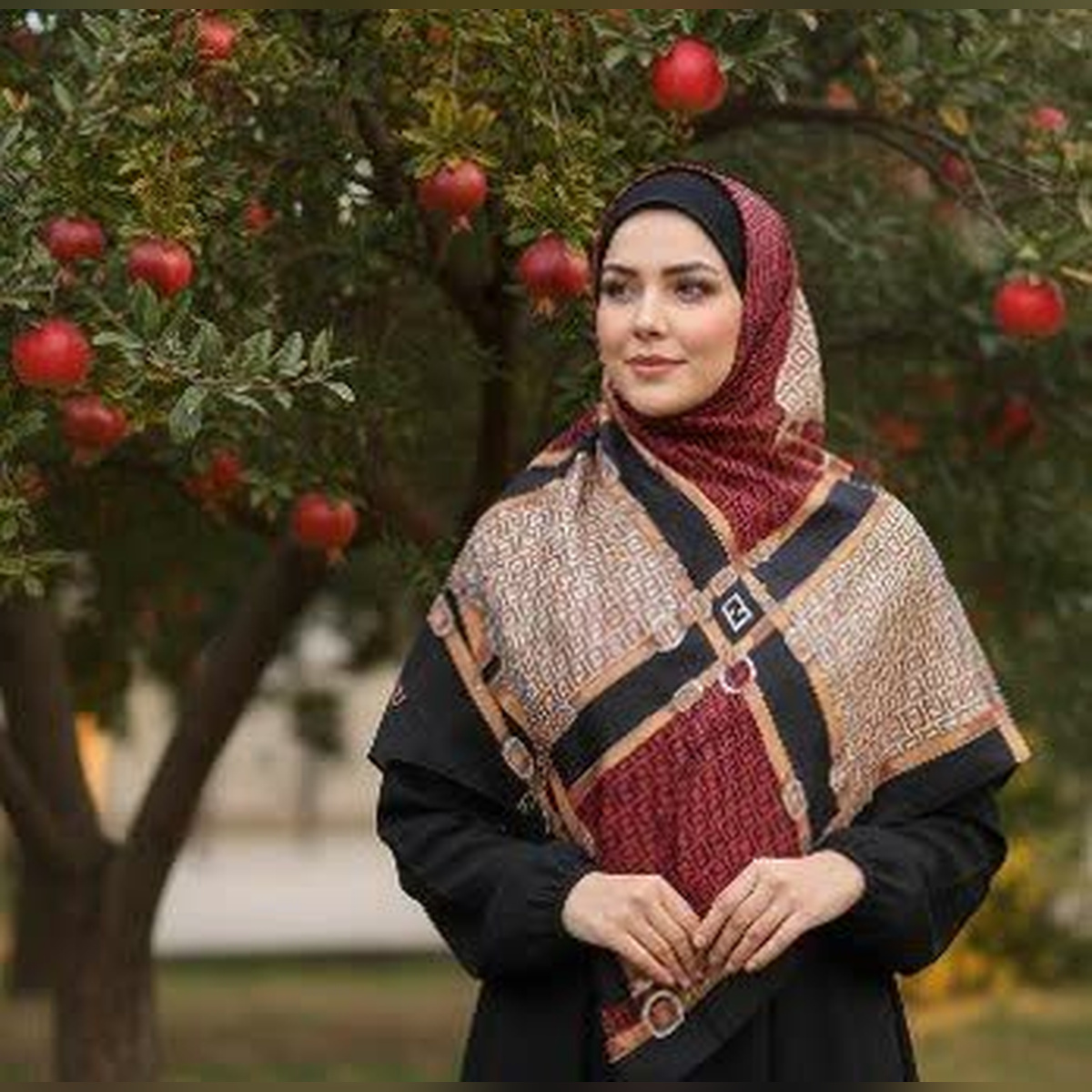 روسری نخی ژاکارد دیجیتال قواره ۱۴۰