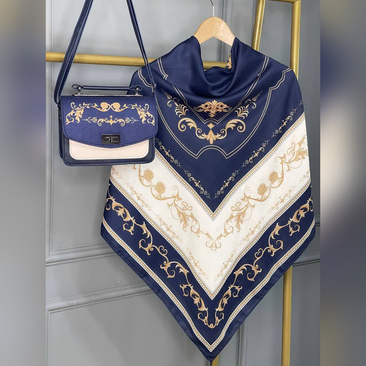 ست کیف و روسری فرفورژه سلینا سورمهای سیااسکارف (B2)