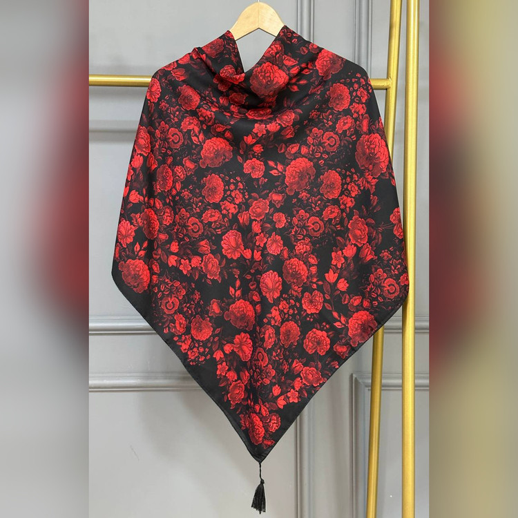 ست کیف و روسری گل قرمز سنتی (B3)