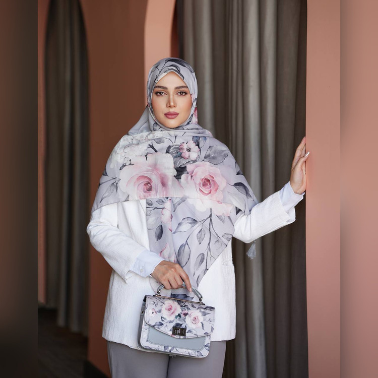 ست کیف و روسری رزا طوسی (B2)