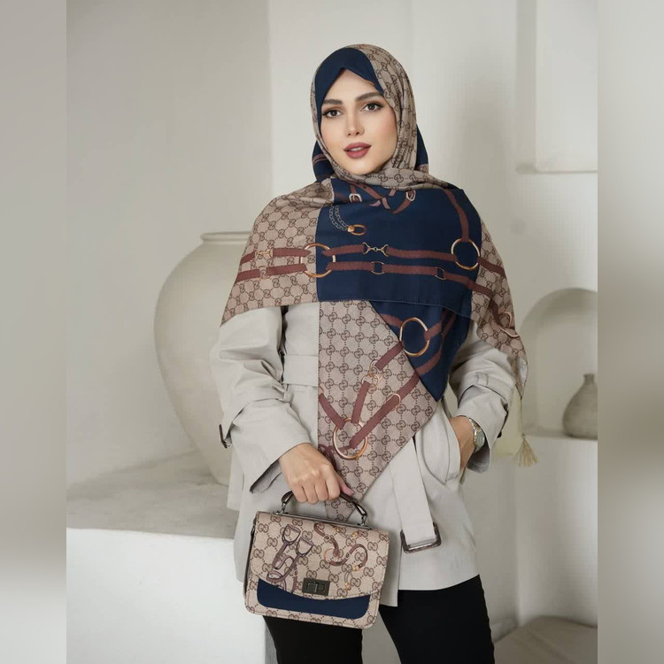 ست کیف و روسری گوچی زین سورمهای (B2)