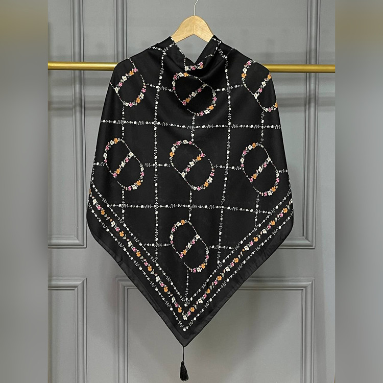 ست کیف و روسری دیور الی مشکی رنگی (B2)
