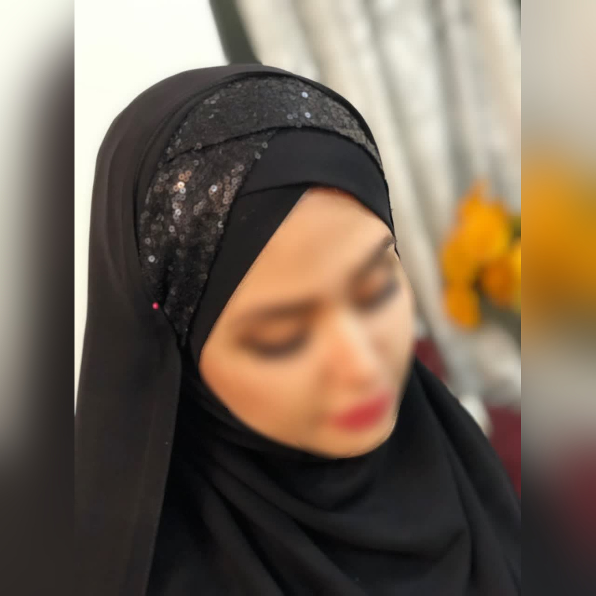 هدشال چهار پیله پولکی در دو رنگ مشکی و بادمجونی