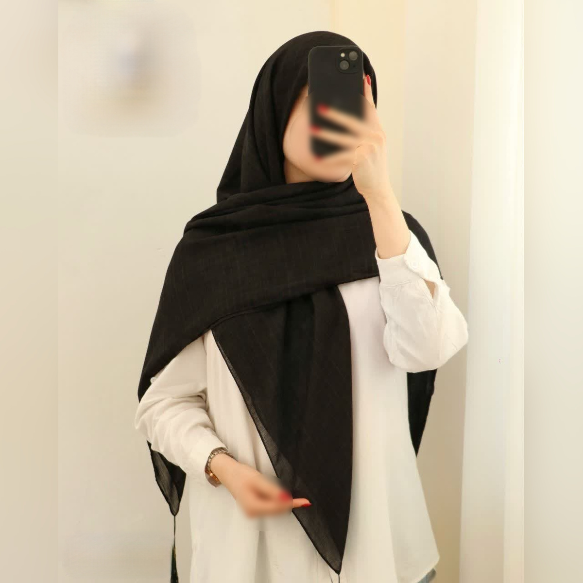 روسری نخی در ۷ رنگ قواره 140