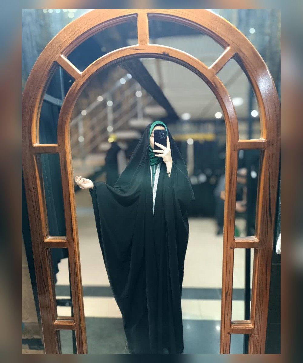 چادر عربی ساده حریر اسود