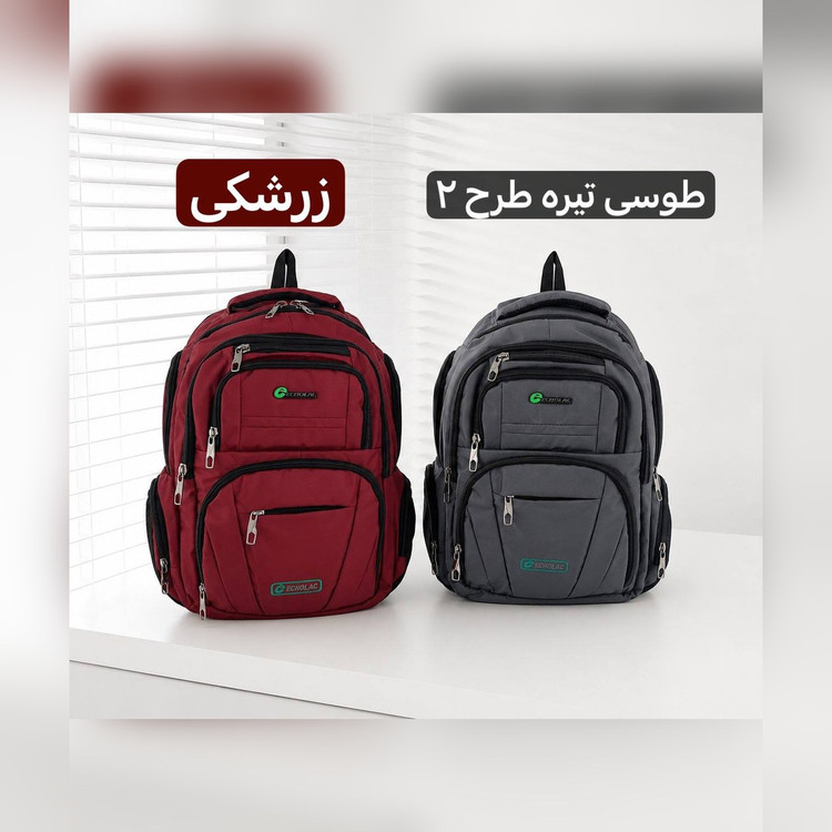 کوله پشتی دانشجویی و لپتاپی برزنتی کد ۹۳۸۰