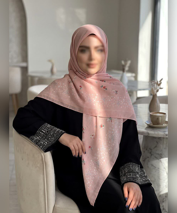 روسری سوپرنخ طرحدار قواره ۱۴۰