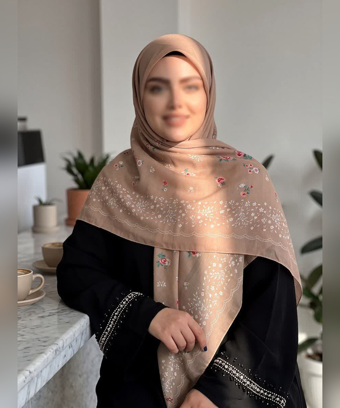 روسری سوپرنخ طرحدار قواره ۱۴۰