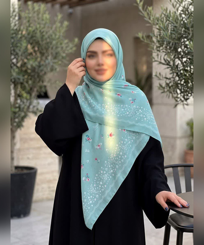 روسری سوپرنخ طرحدار قواره ۱۴۰