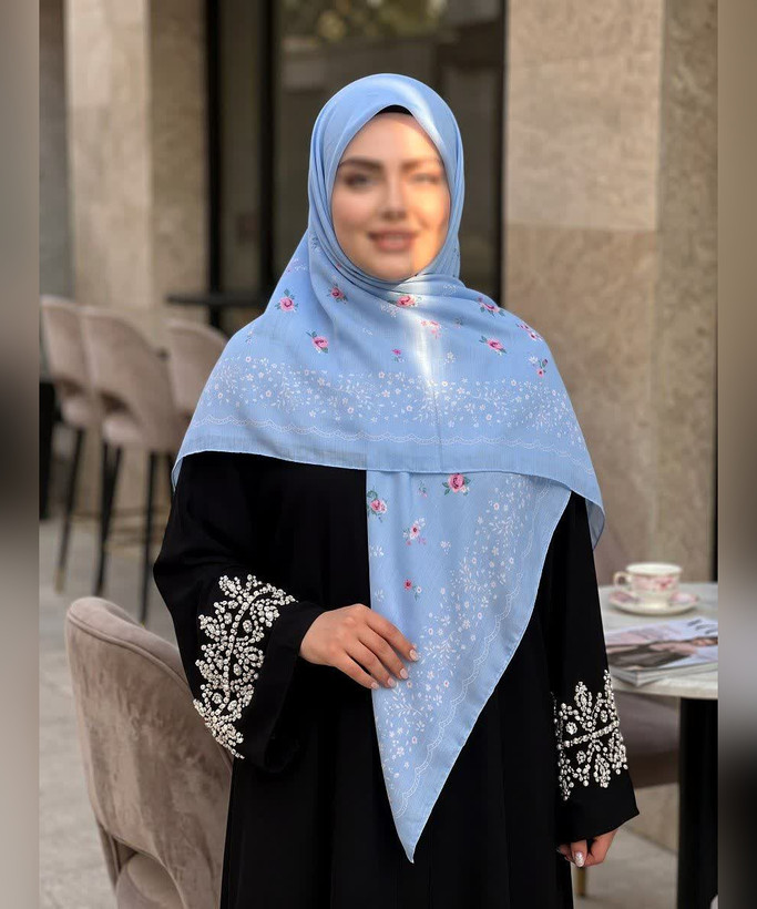 روسری سوپرنخ طرحدار قواره ۱۴۰