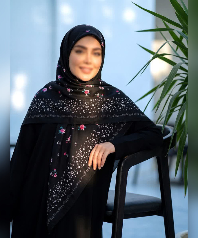روسری سوپرنخ طرحدار قواره ۱۴۰