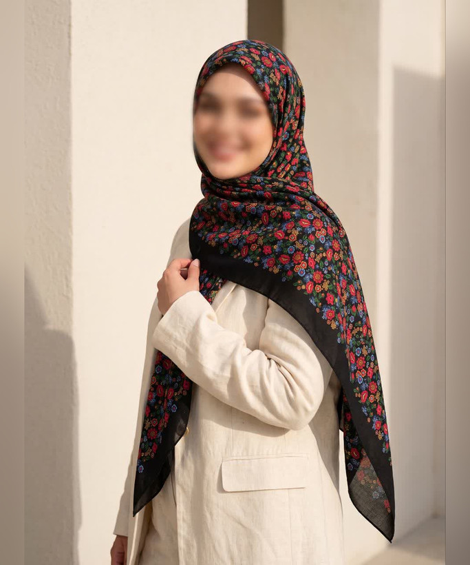 روسری کرپنخ گلریز قواره ۱۴۰