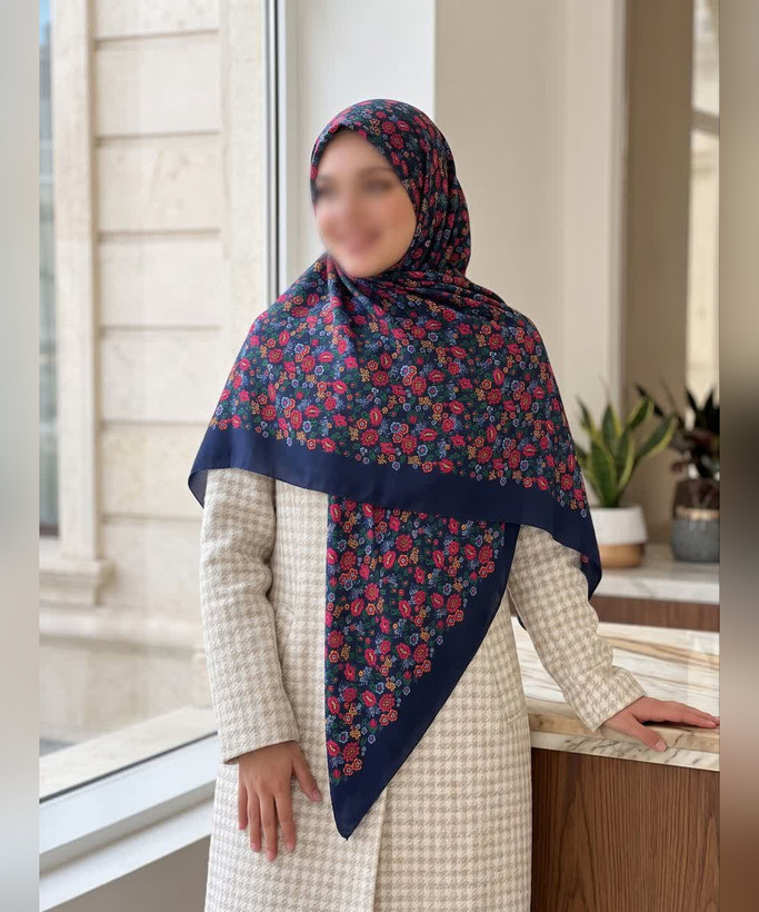 روسری کرپنخ گلریز قواره ۱۴۰