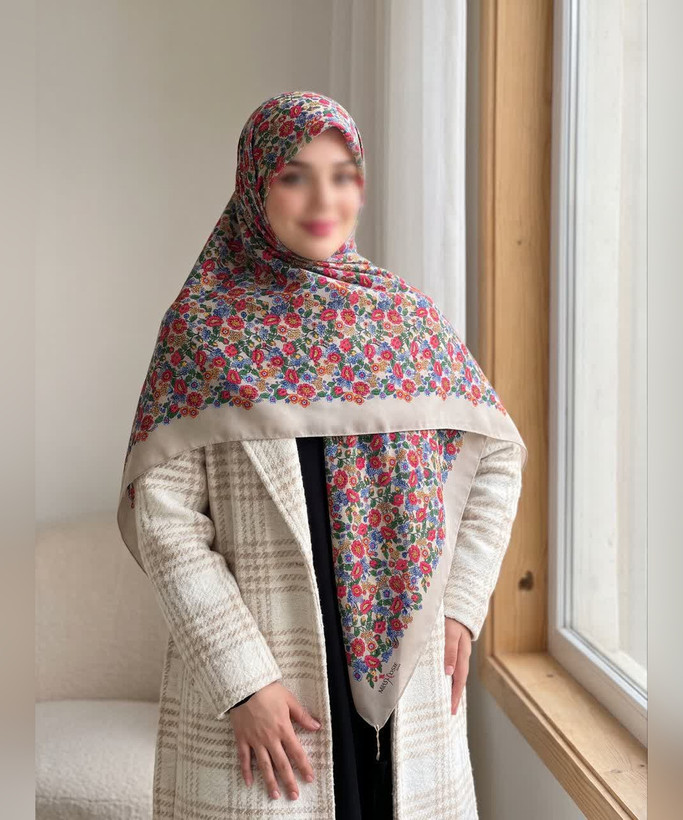 روسری کرپنخ گلریز قواره ۱۴۰